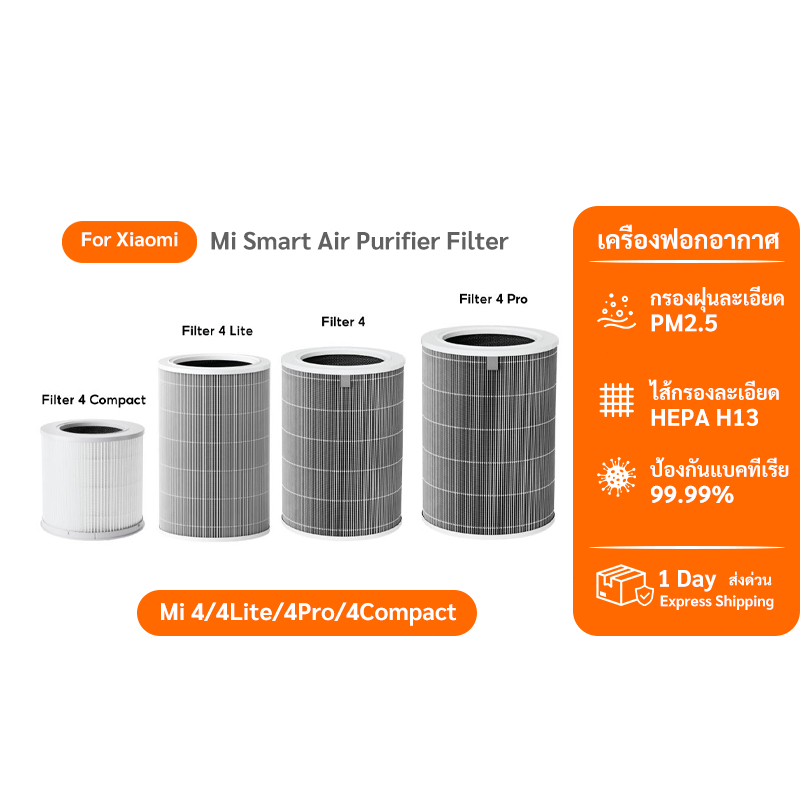 Xiaomi Smart Air Purifier Filter 4 Series Mi4/4Lite/4Pro/4Compact Hepa Filter RFID ไส้กรองเครื่องฟอกอากาศ