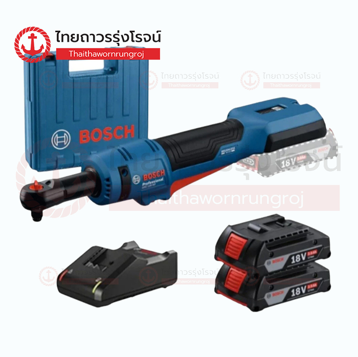 BOSCH ประแจด้ามฟรีไร้สาย 3/8นิ้ว 18v GRC18V-60 C1xB2x2.0ah 06019N80K2 (ครบชุด+กล่องพลาสติก)* |ชิ้น| 