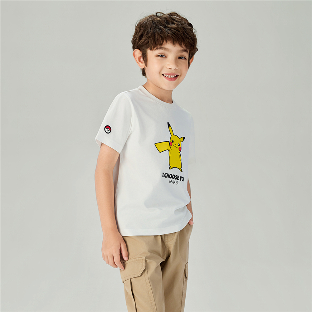 GIORDANO تيشيرت أطفال سورونا مطبوع Pokémon — صورة 3
