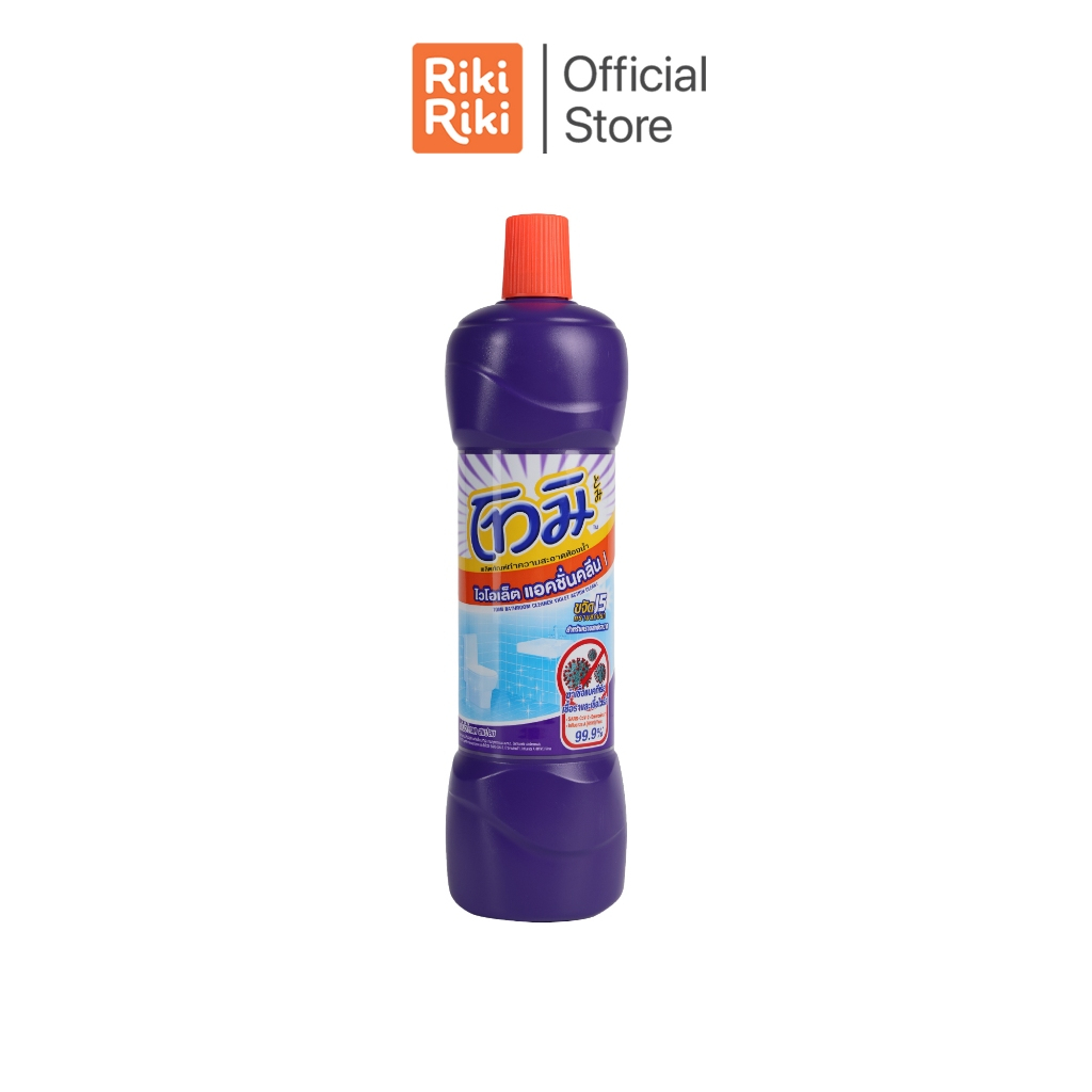 Rikiriki โทมิ น้ำยาทำความสะอาดห้องน้ำ สูตรซูโม่ทอร์นาโด กลิ่นไวโอเลต สแปลช 850 มล. ขจัดคราบฝังแน่น