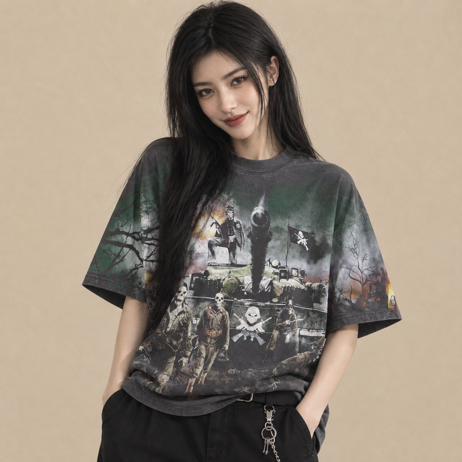 BLAXROXX |  IRON MAIDEN® | [IRM028-LA] | เสื้อยืดคอกลม แขนสั้น | สกรีนลายคมชัด ไม่หลุดลอก | Los Angeles Apparel