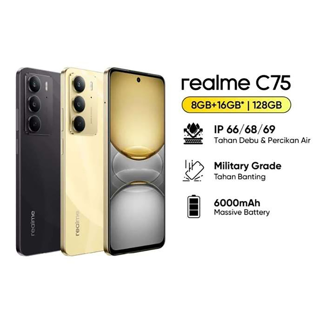 Realme C75 5G 8+256GB | แบตเตอรี่ 6000mAh | กล้อง 50MP รับประกัน 2 ปี