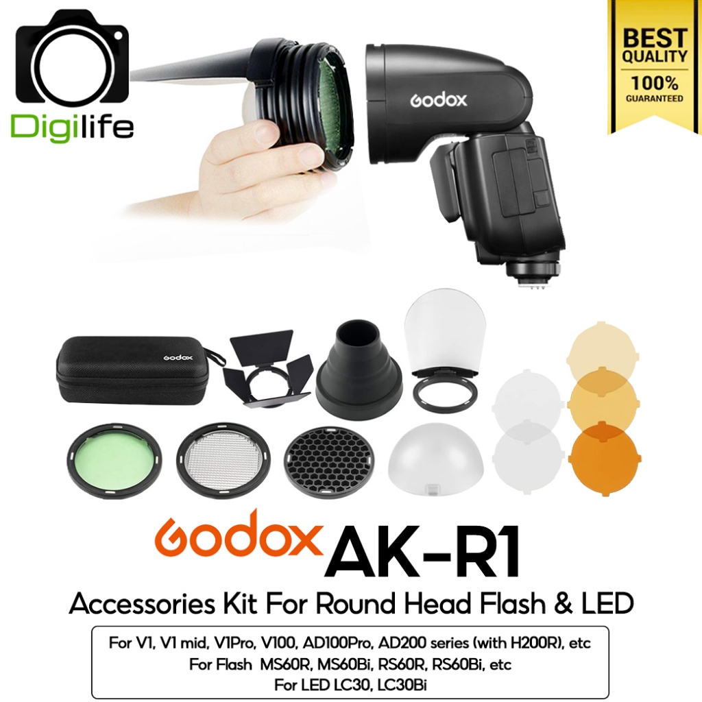 Godox AK-R1 Kit For แฟลช & LED หัวกลม V1, V1Pro, V100, AD100Pro, AD200 series (with H200R), MS60R/Bi, RS60R/Bi