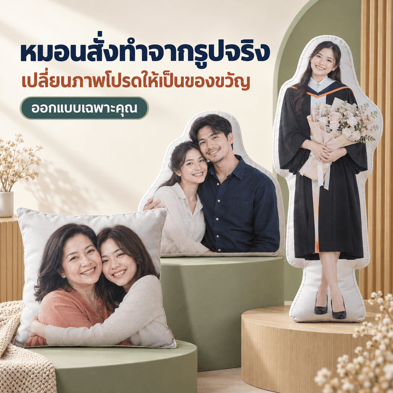 หมอนสกรีน✅หมอนสกรีนลายตัวเอง✅ส่งรูปมาให้สกรีน 🎁ของฝาก ของขวัญ ที่ระลึก🎁 As Last Shop