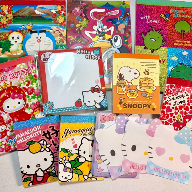 [update 14/09] ไม่มีกาว กระดาษโน้ต งานกระดาษญี่ปุ่น Sanrio , Snoopy , San-x