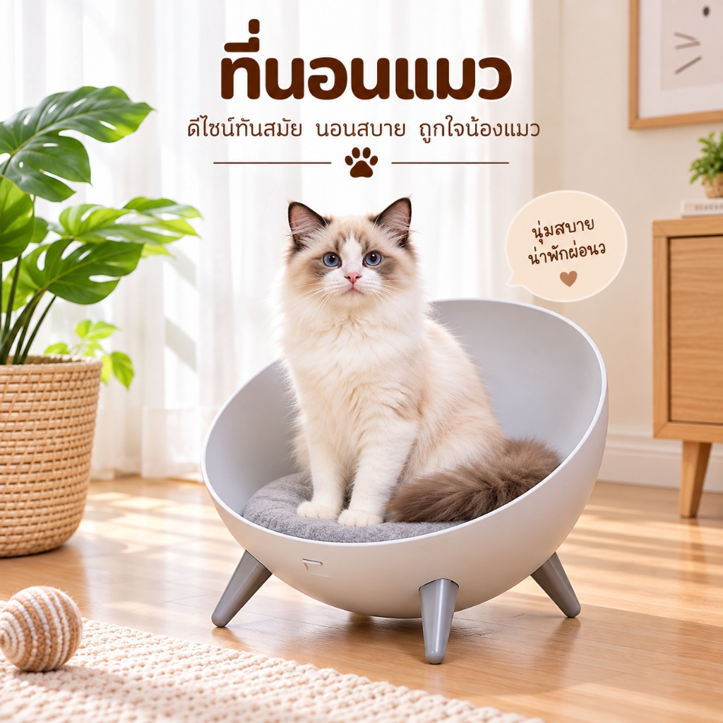 🌵บ้านแมว คอนโดแมว รังแมวแคปซูลอวกาศ ที่นอนสัตว์เลี้ยง หลุมอวกาศ ที่นอนแมวของเล่นแมว จานเสียงไม้เนื้อแข็งอะคริลิค🌵