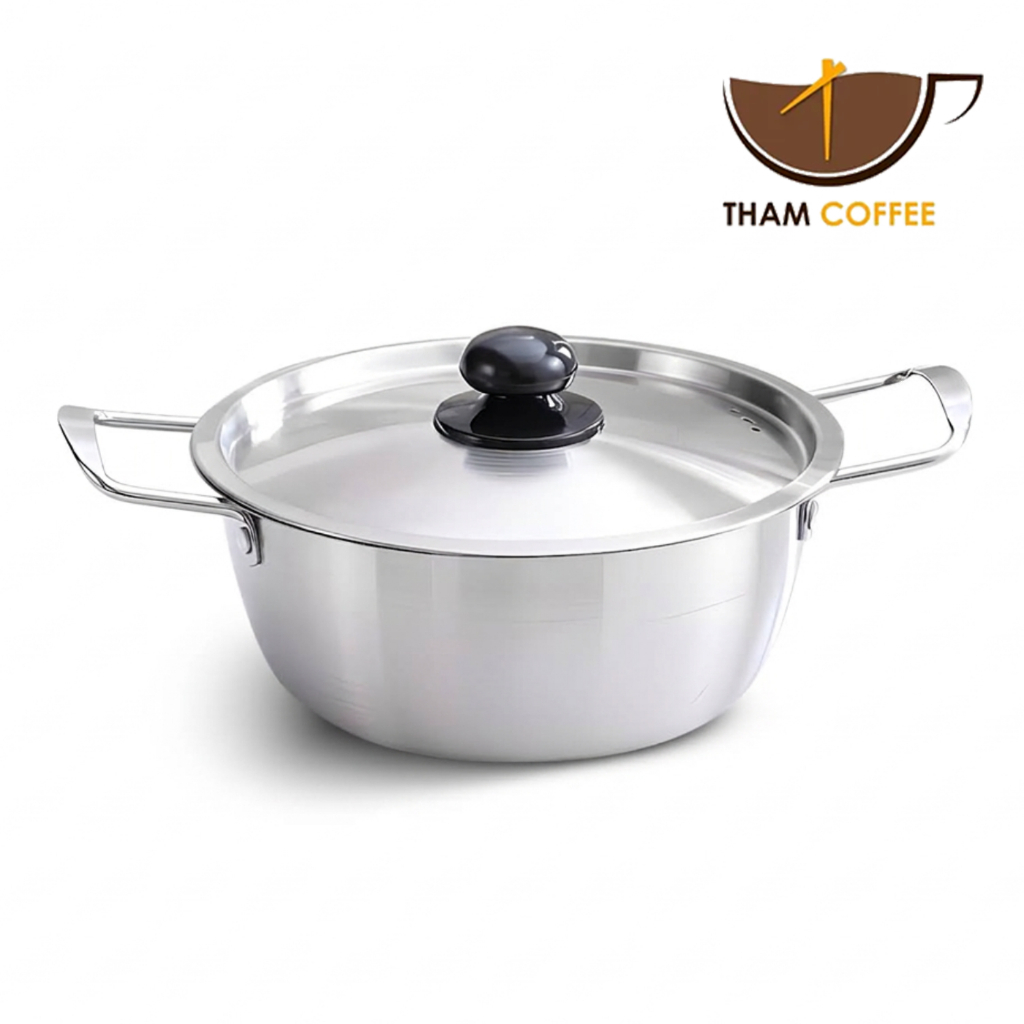 เซทหม้อเกาหลี หม้ออลูมิเนียม หม้อทองเหลือง korean soup pot เหมาะสำหรับเตา เตาแก๊ส และเตาแม่เหล็กไฟฟ้า Tham coffee