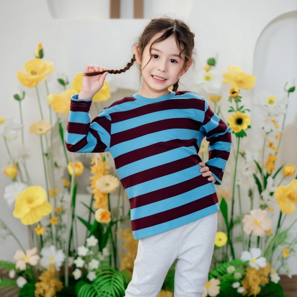 Unifriend تيشيرت أطفال مقلّم (4 ألوان) — صورة 4
