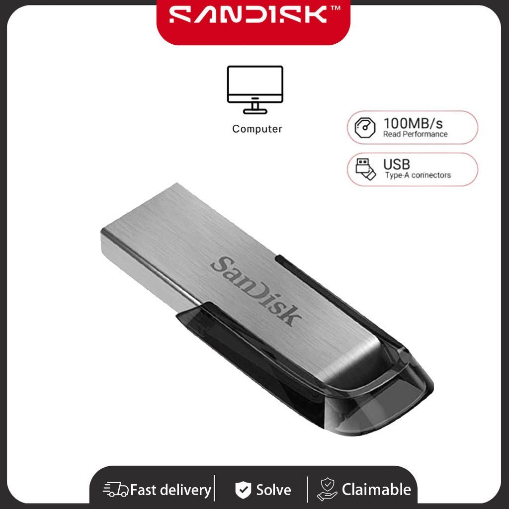 (ส่งด่วน) SANDISK Flash Drive USB 3.0 Ultra Flair 32GB/64GB/128GB/256GB/512GB/1TB (150MB/s) SDCZ73 ของแท้ แฟลชไดร์ฟ