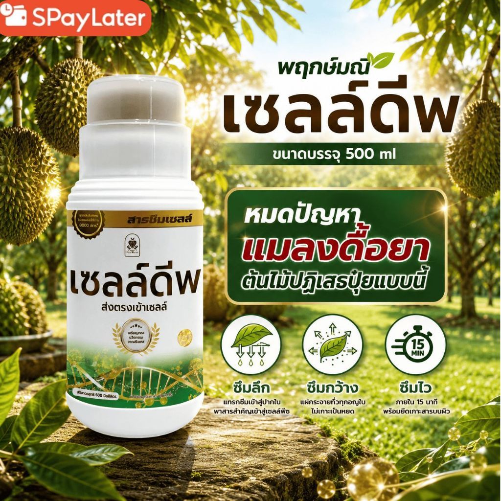 Pack 1 X 500 CC พฤกษ์มณี เซลล์ดีพ สารซึมเซลล์ แบบขวด เหมาะกั