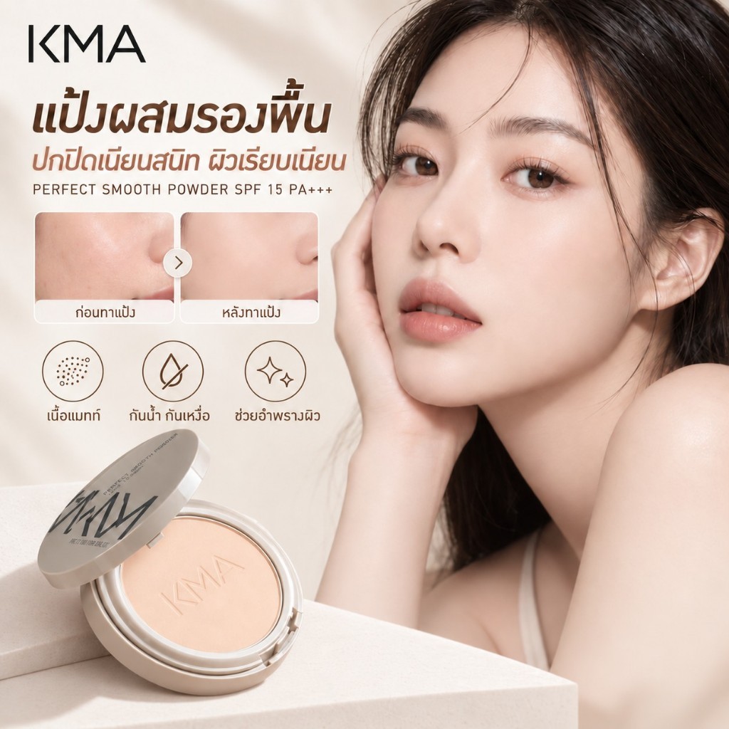 KMA بودرة Perfect Smooth ‏00 Porcelain ‏12 غ — صورة 2