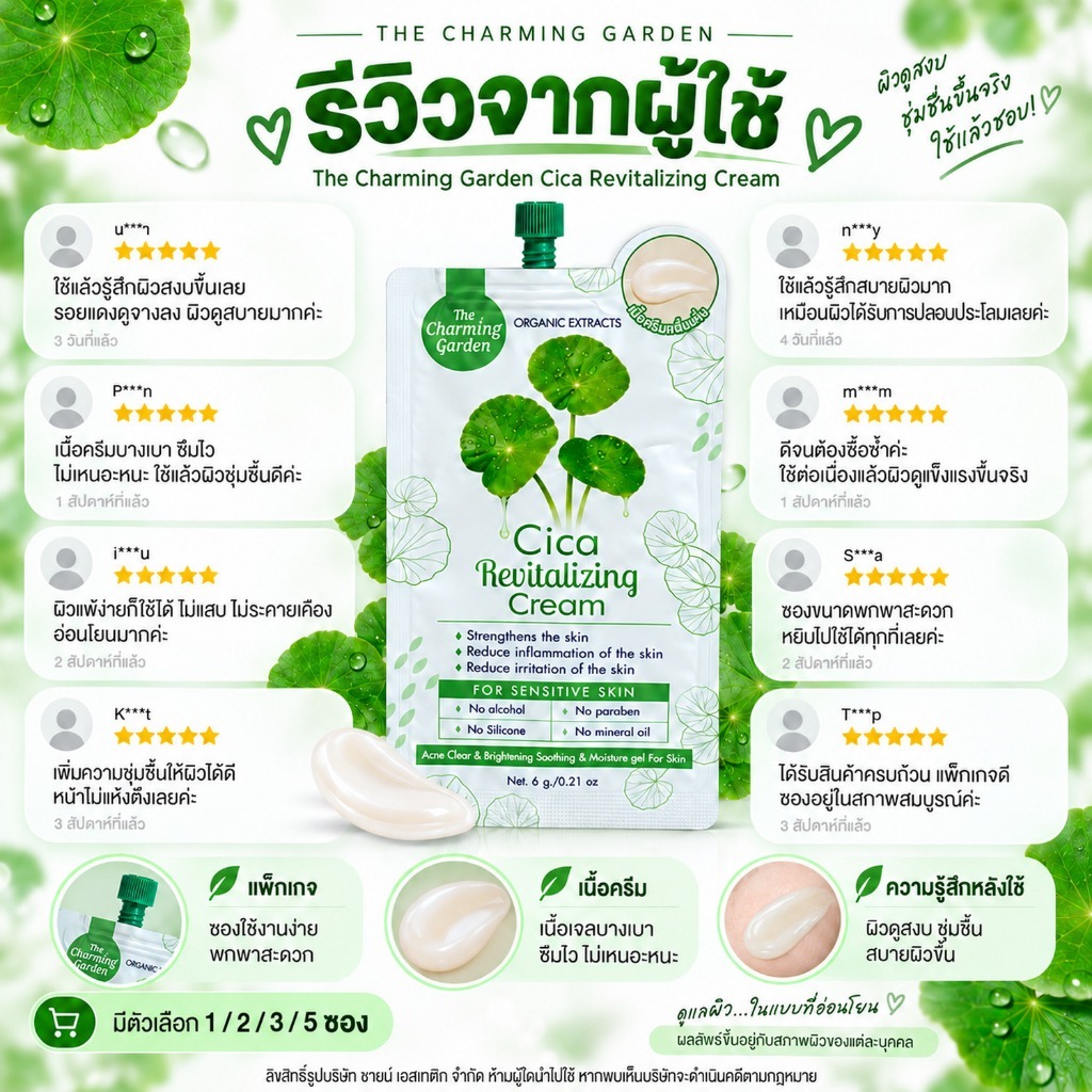 The Charming Garden كريم السنتيلا (أكياس) — صورة 5
