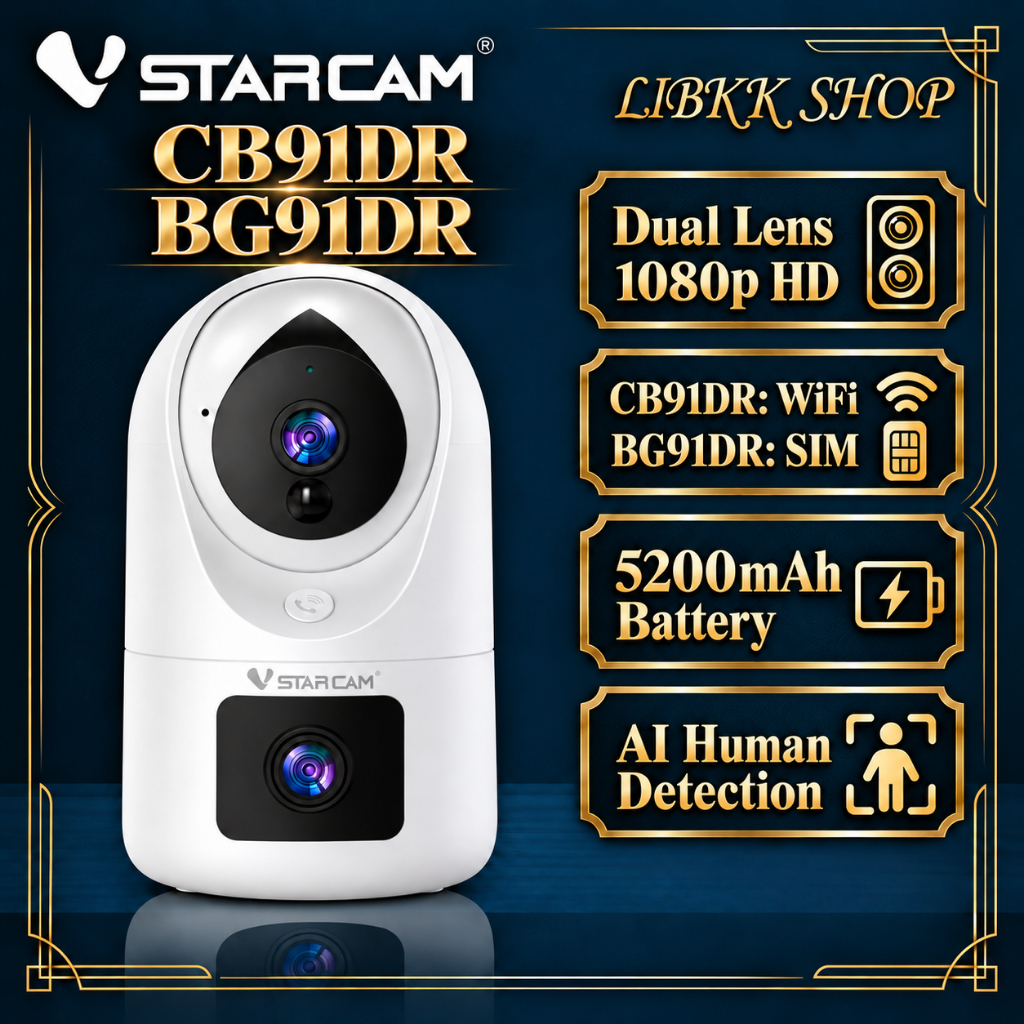 Vstarcam CB91DR BG91DR แบตเตอรี่ในตัว กล้องวงจรปิด WIFI / SIM IP Camera Indoor Full color