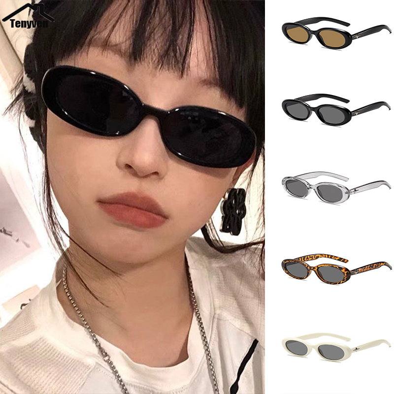2025รุ่นใหม่ Y2k แฟชั่นเกาหลี หวาน เท่ เผ็ด สาว แว่นกันแดด สําหรับผู้หญิง ผู้ชาย พรีเมี่ยม ย้อนยุค วงรี