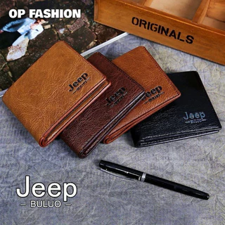 Jeep Buluo กระเป๋าตังผู้ชาย กระเป๋าสตางค์สั้น กระเป๋าใส่เหรียญ ใส่บัตร Men's wallet, PU leather coin purse, card holder