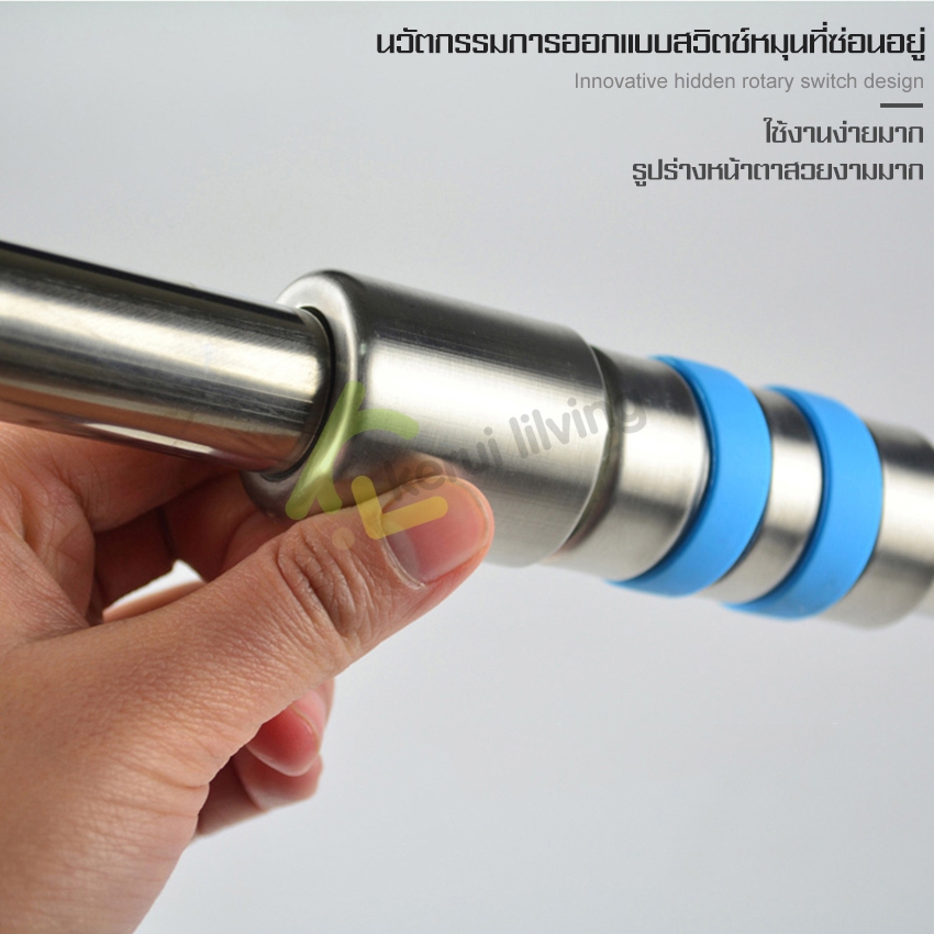 Ecoco ไม้ม๊อบถูพื้น ไม้ถูบ้านสแตนเลส พร้อมผ้าม็อบ อุปกรณ์ทำความสะอาดพื้น เเข็งเเรง ทนทาน ใช้งานง่าย - 4