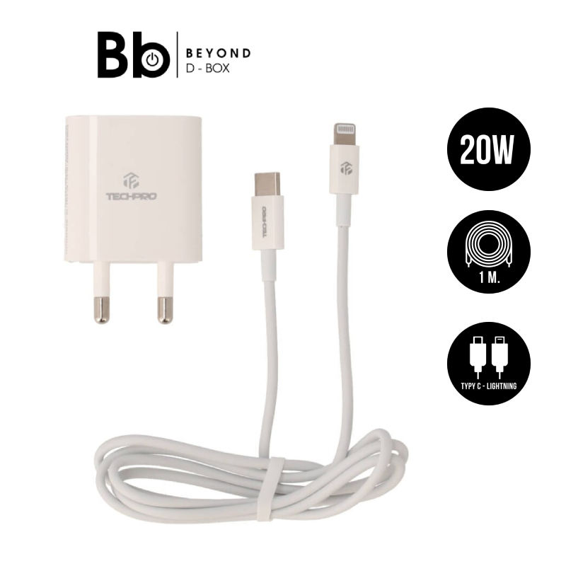 TECHPRO อะแดปเตอร์ USB-A / 1 USB-C + สายชาร์จ USB-C / Lightning รุ่น TP-WC01 by BB Beyond D-Box