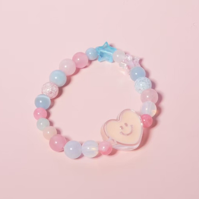 LETSGETAWAY - Lucky Stone Bracelet รุ่น Strawberry Milkshake (Preorder 7 days)*ไม่ต้องเผื่อไซส์ค่ะ*