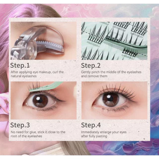 BQIขนตาปลอม 10 แถว มีกาวในตัว/ไร้กาว ถอดง่าย ใช้ซ้ำได้ ความจุใหญ่ พร้อมส่งในไทย