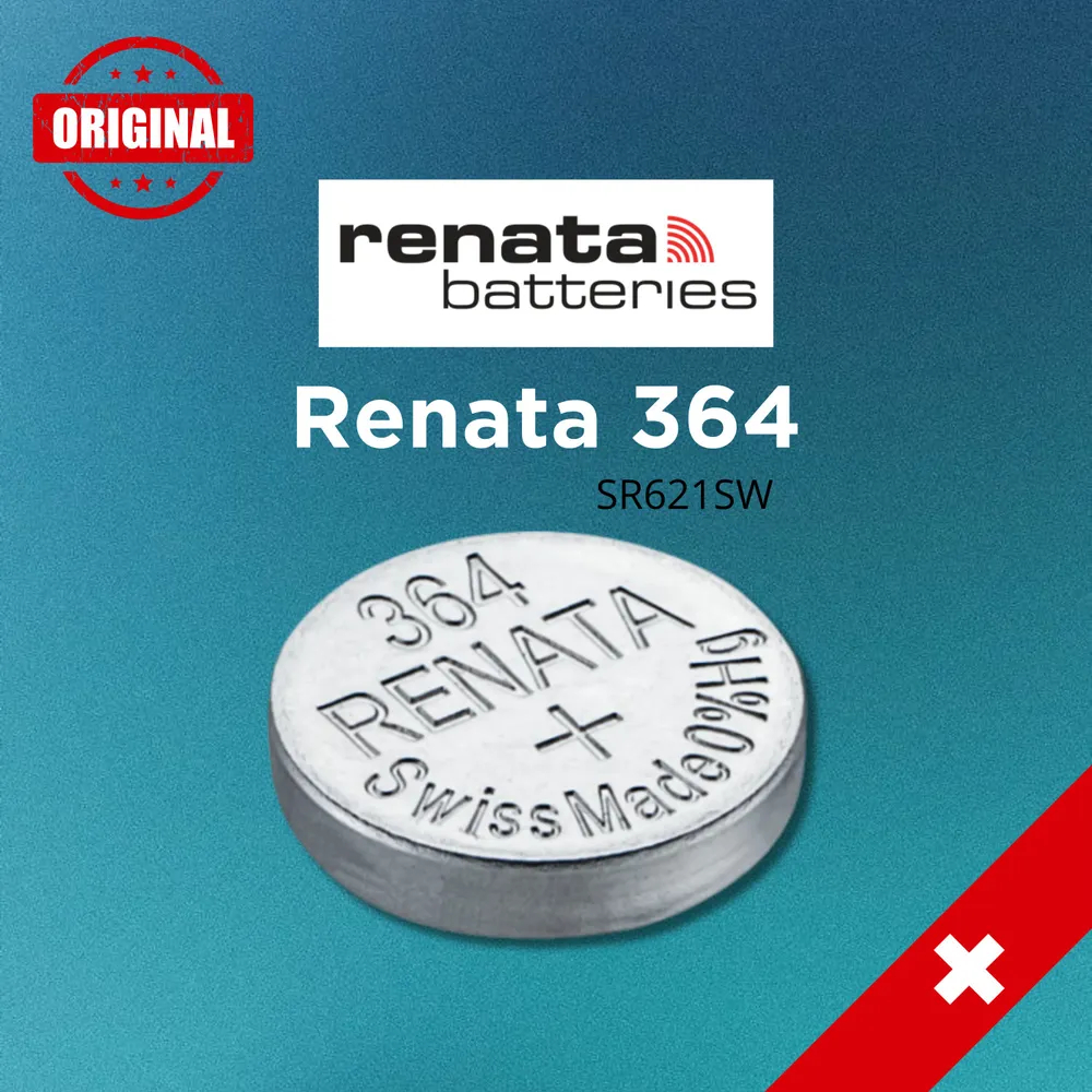 𝗚𝗤 𝘄𝗮𝘁𝗰𝗵 x 𝗥𝗘𝗡𝗔𝗧𝗔 364 / SR621SW ถ่านรีนาต้าจากสวิส ถ่านนาฬิกา 0% mecury Watches Battery 1.55V