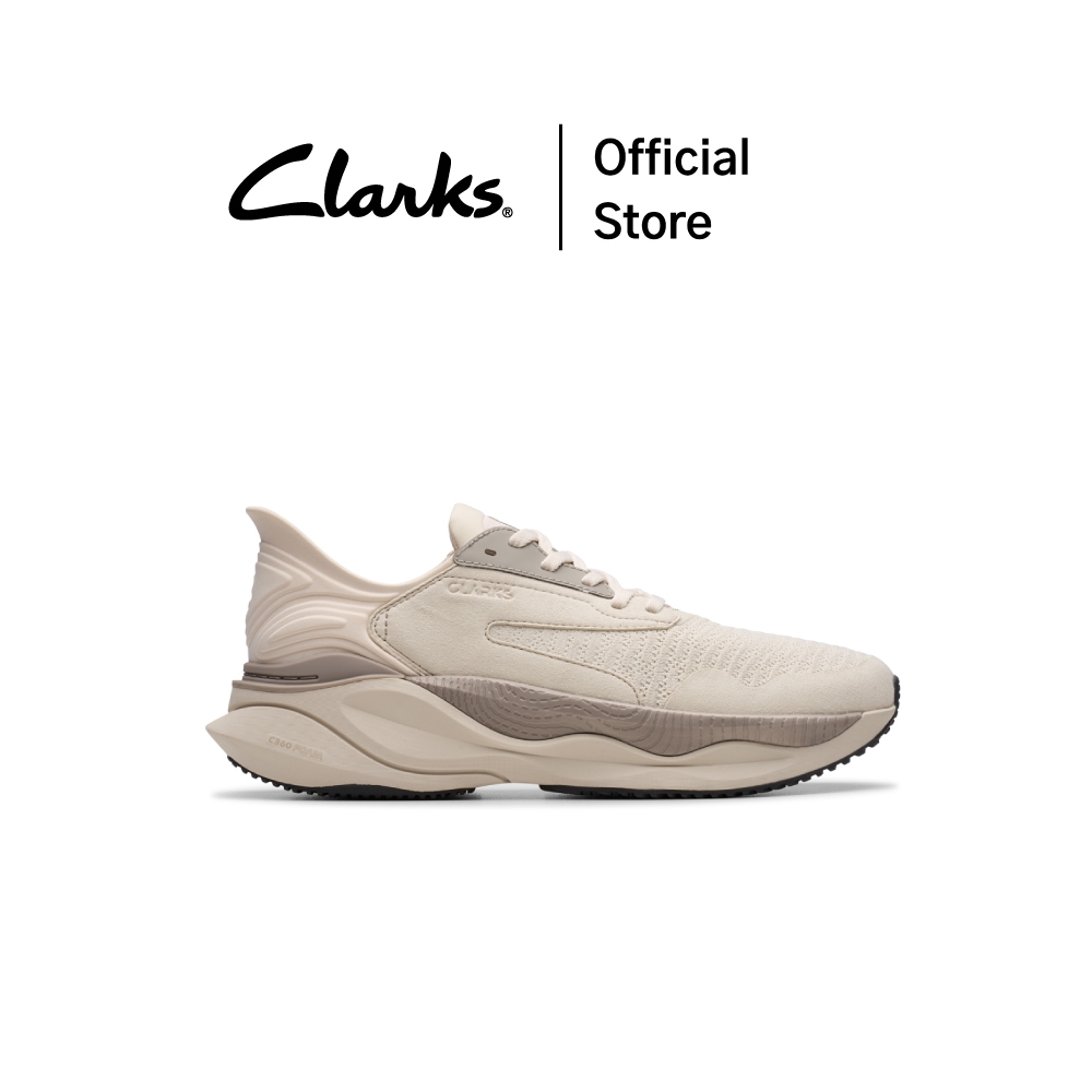 Clarks รุ่น CLARKS PACE สี OFF WHITE COMBI รองเท้า SNEAKER (รองเท้าสนีกเกอร์) คุณภาพดี ใส่สบาย รองเท้าเดินออกกำลังกาย