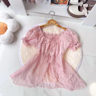 เสื้อแขนตุ๊กตา(อก 32-44)ชายพริ้ว” SO Cute 💫🩷