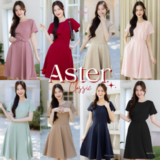 Aster Classic เดรสทำงาน ออกงาน ผ้านุ่มเนื้อดี  ทรงสวย คอกลม …
