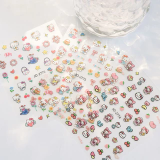 Kitty สติ๊กเกอร์ติดเล็บ ใช้ตกแต่งเล็บ ลายคิดตี้ มิกกี้