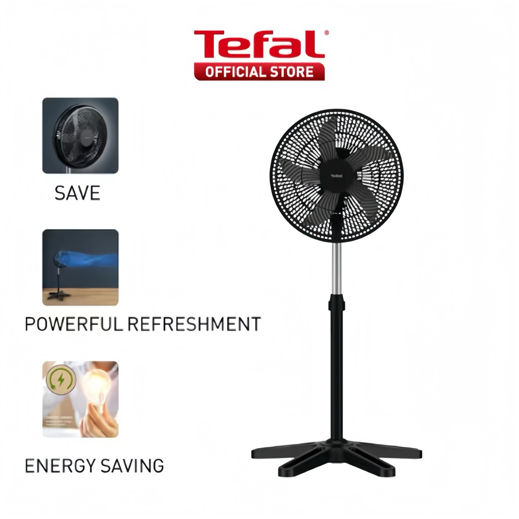 TEFAL TURBO ESSENTIAL STAND FAN พัดลมตั้งพื้น ขนาด 16 นิ้ว รุ่น VF3110TO VF3110