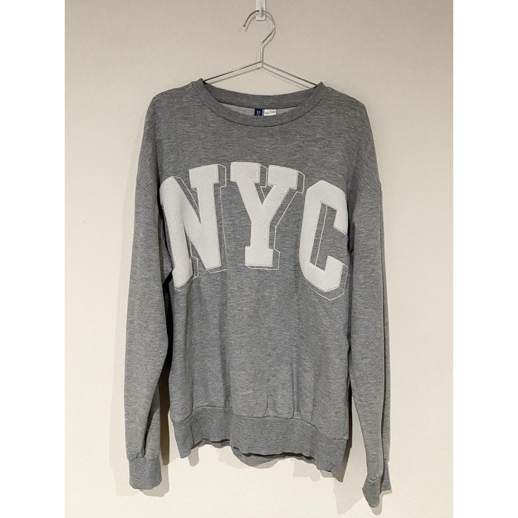 sweater h&m size m สีเทา