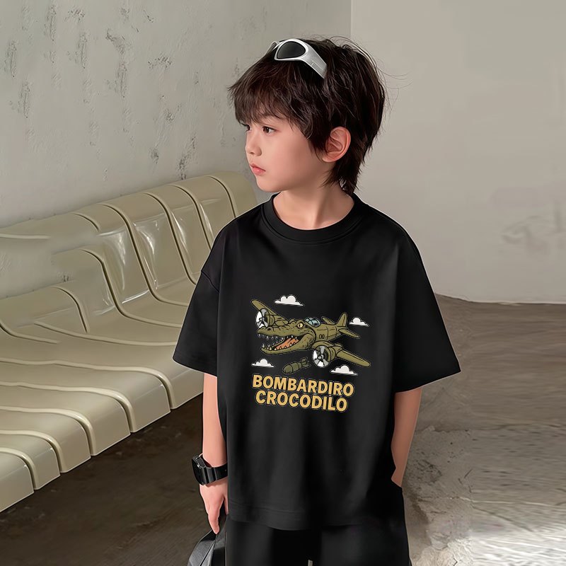 2-12 ปี เสื้อยืดแขนสั้น คอกลม ผ้าฝ้าย สไตล์ฤดูร้อน นื้อผ้าดี สำหรับเด็ก - รูปที่ 6