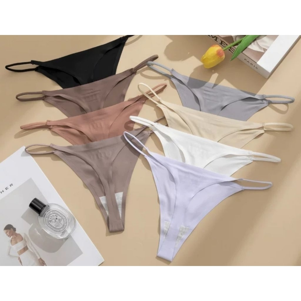 👙พร้อมส่งในไทย💕กางเกงใน👙ไร้ขอบ ผ้านุ่ม ใส่สบาย🥰จีสตริง(G-string)🩱uwC