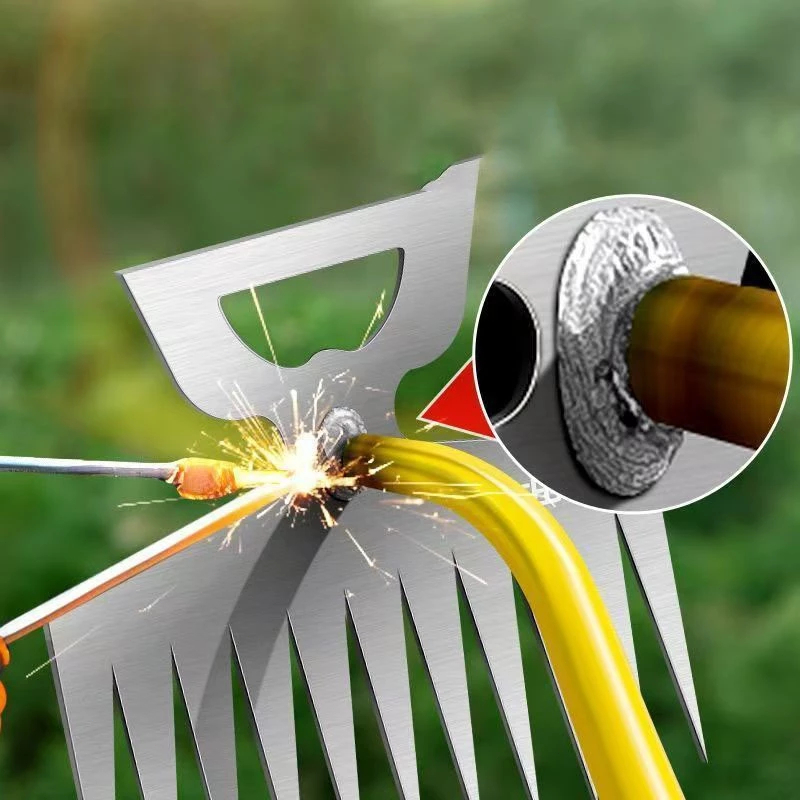 ปลีก/ส่ง คราด คราดเก็บหญ้า อุปกรณ์ทำสวน คราดเหล็ก หัวคู่จอบขุดดิน 11ฟัน ขุดหญ้า ขุดดิน คลายดิน คาดหญ้าเหล็ก คราดมีด้าม - รูปที่ 4