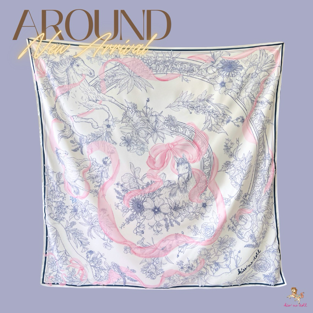 ผ้าพันคอ/ผ้าคลุมไหล่ Kiss Me Doll - Classic ใหม่ ขนาด 100x100 cm.