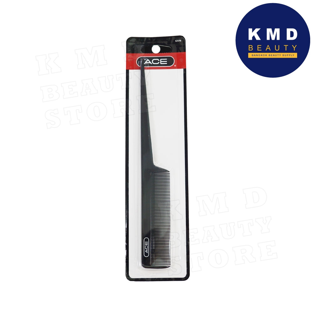 ACE Tail Comb Black หวีซี่ ปลายหางแหลม สีดำ ขนาด 2.3 x 20 ซม ใช้แบ่งผม เกล้าผม หวีเซทผม อย่างดี