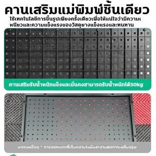 แผงแขวนเครื่องมือ 100x40cm Pegboard แผงแขวนเครื่องมือ ติดผนั DIY สามารถต่อเชื่อมได้ วัสดุพลาสติกวิศวกรรม มัลติฟังก์ชั่น