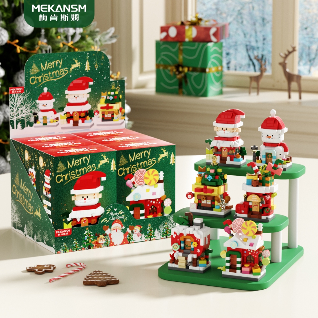 SR🎅 ของเล่นบล็อกตัวต่อคริสต์มาส 6เลโก้ แบบ ซานต้า + บ้านคริสต์มาส 🎁