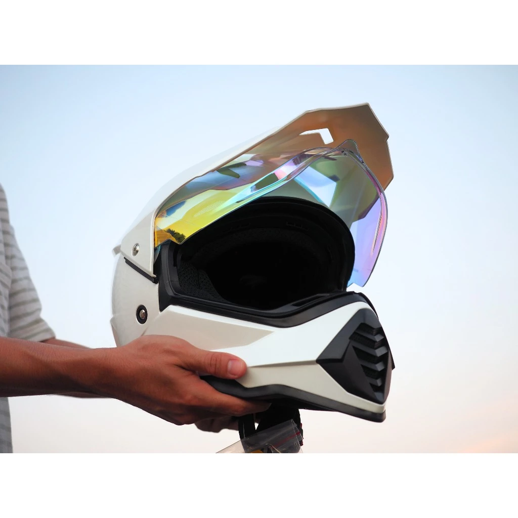 หมวกกันน็อคทัวร์ริ่งเต็มใบ Soman M10 MX Rally แว่น 2 ชั้น ทรงทัวร์ริ่ง น้ำหนักเบา รองรับบลูทูธ thumbnail 3