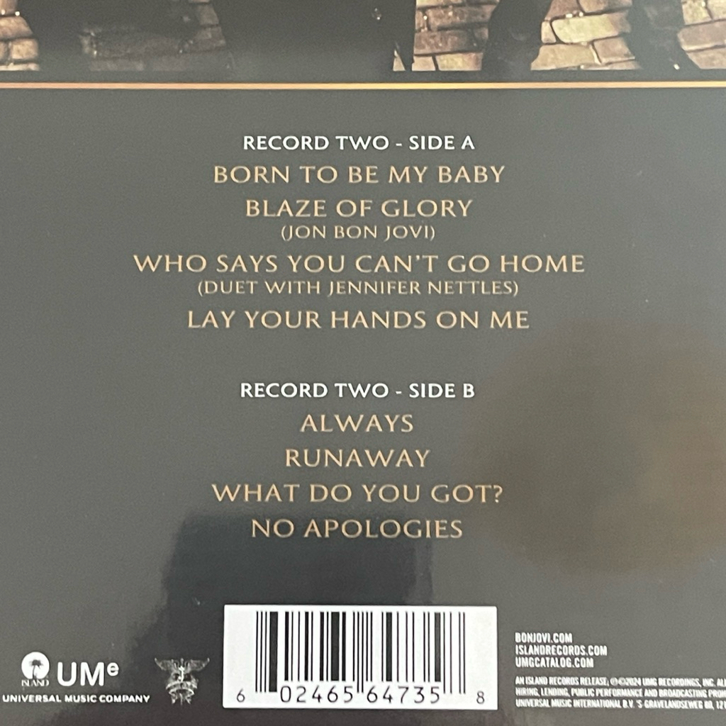 (Pre Order⚡️) แผ่นสียง Bon Jovi Greatest Hits 2 x Vinyl, Black,LP, Compilation,EU มือหนึ่ง ซีล - รูปที่ 2