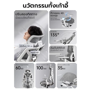 Xpanse LS999 เก้าอี้เพื่อสุขภาพ เก้าอี้คอม การปรับสปริงแบบคู่ การรองรับส่วนเอวแบบ 3 โซน ergonomic chair เก้าอี้ทํางาน