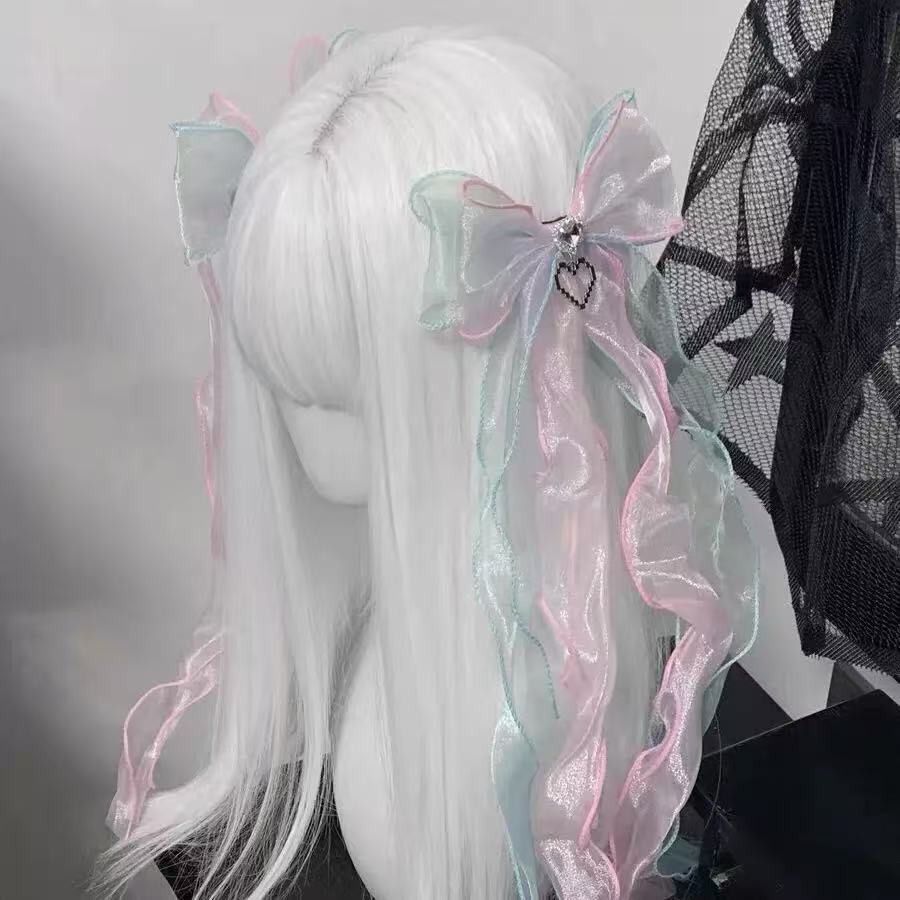 กิ๊บติดผมหางม้าคู่ กิ๊บโบว์ยาว โบว์ติดผมสวยๆ สำหรับคอสเพลย์ พร้อมส่งจากไทย - รูปที่ 2