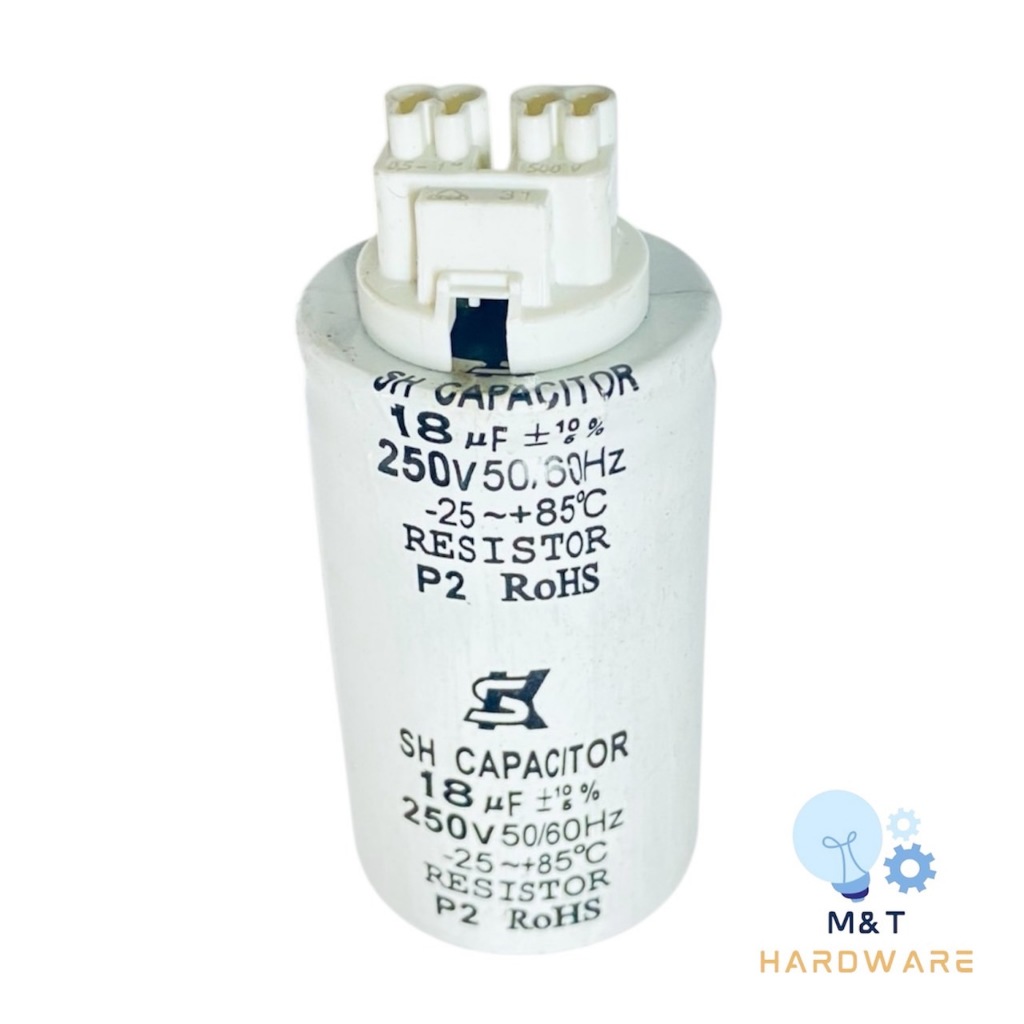 คาปาซิเตอร์ CAPACITOR ยี่ห้อ SK 18 uF (MFD) 250V
