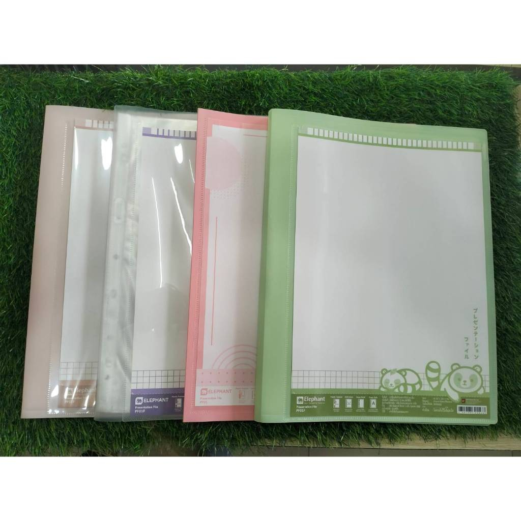 แฟ้มโชว์เอกสาร ขนาด A4 ตราช้าง รุ่น PF01 และ ไส้แฟ้ม