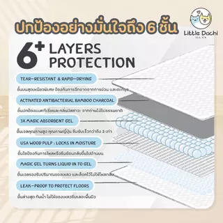 แผ่นรองฉี่ แผ่นรองฉี่สุนัข Little Dachi Pet Pad แผ่นรองซับ สัตว์เลี้ยง ซับได้มาก มีสติกเกอร์ติดพื้น
