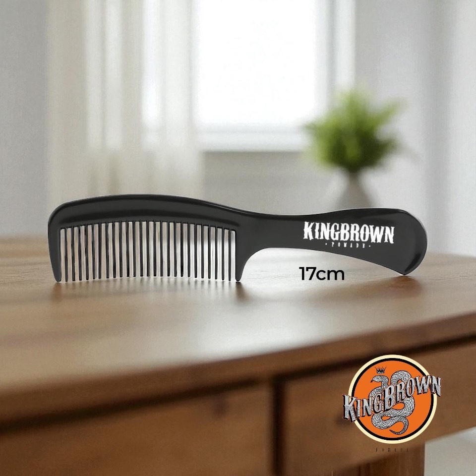 King Brown Handle Comb Collection หวีด้ามสุดเท่สีดำและสีวินเทจ ขนาด 17cm ราคา ถูกที่สุด ดีลบีเคเค แกลเลอรีภาพที่ 4