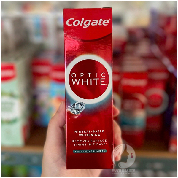 COLGATE Toothpaste Optic White Exfoliating Mineral 100G. คอลเกต อ๊อฟติคไวท์ เอ็กซ์โฟลิเอตติ้ง มิเนอรัล 100กรัม