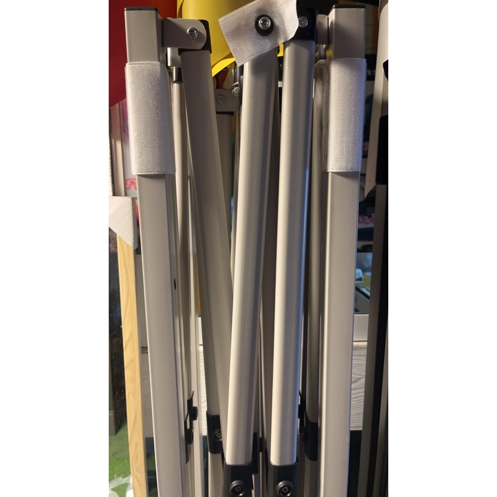 (ชุด)เต็นท์พับ 2x2 2x3 โครงขาวT2S 0.8+ผ้าใบ uv