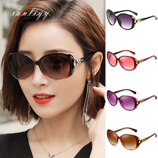 ส่งเร็ว🌼แว่นตากันแดดกรอบใหญ่วินเทจแฟชั่นป้องกันรังสียูวีระดั…