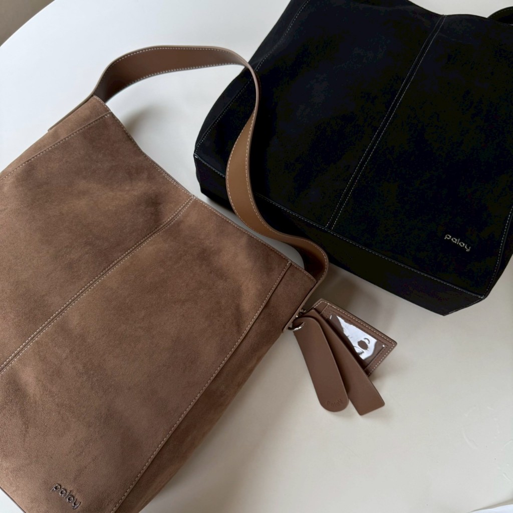 Paloy - PL1003 กระเป๋าสะพายข้าง กระเป๋าหนังกลับ ขนาดใหญ่