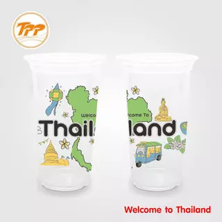TPP (ยกลัง) แก้วพลาสติก 22oz เรียบ ซีรี่ส์ Thailand 1,000 ใบ PP ปาก 95